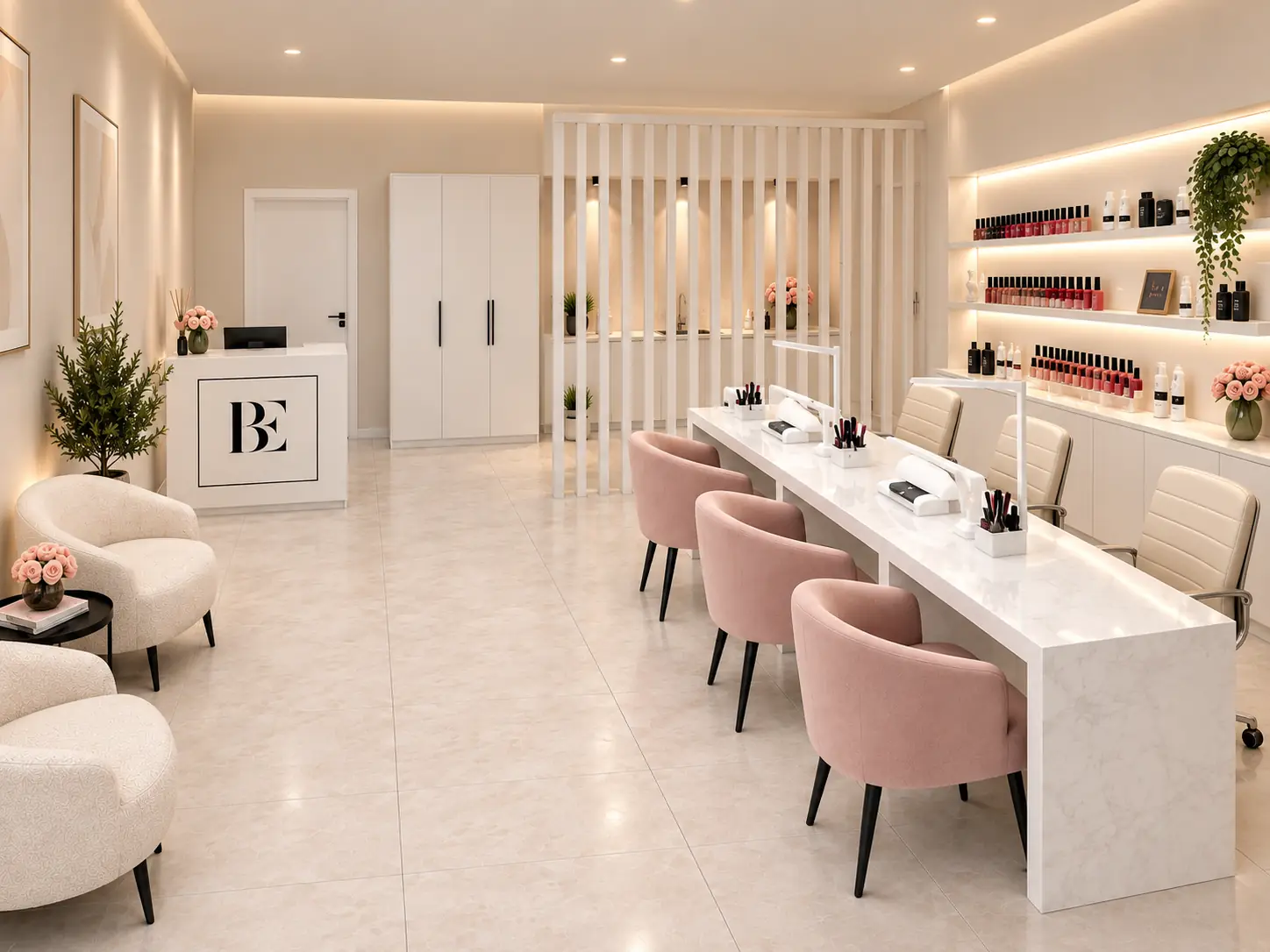 Stanowiska do manicure i stylizacji paznokci w Beauty Express Białogard